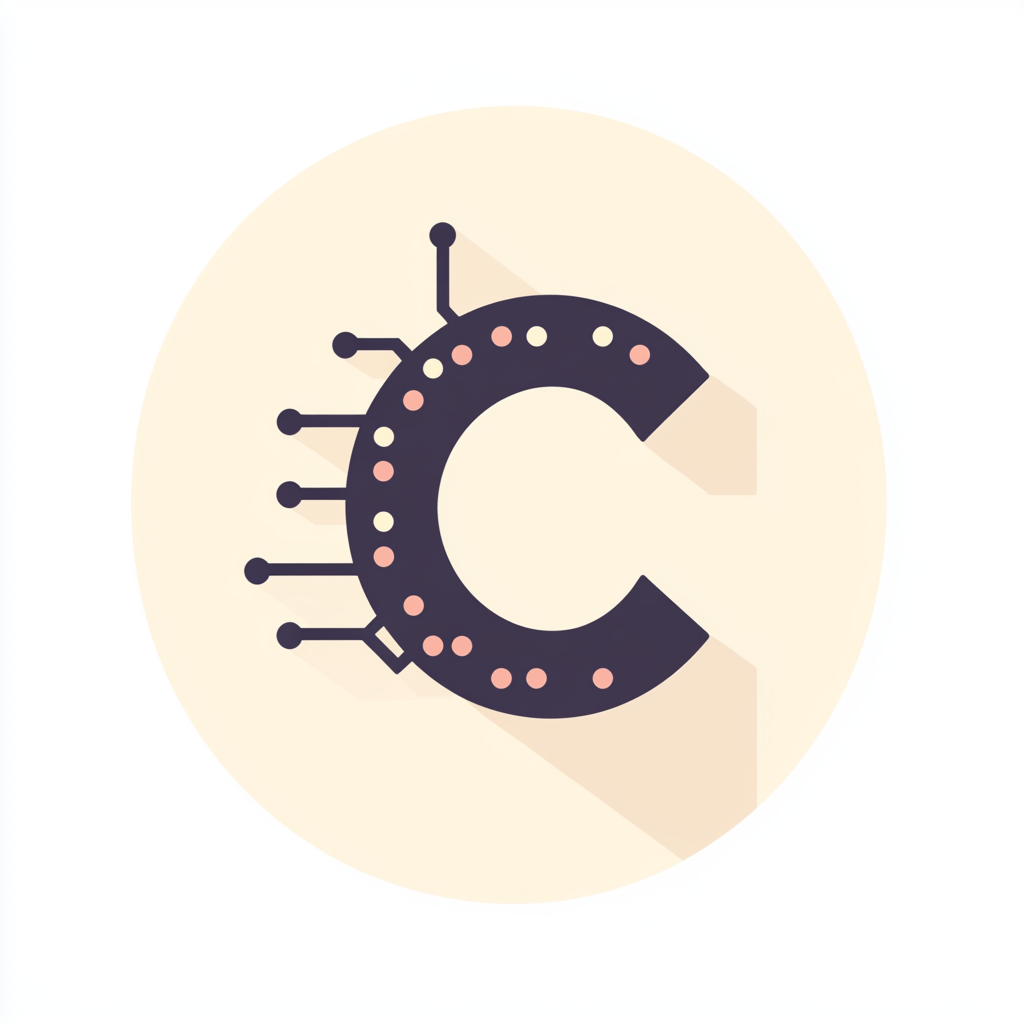 A Stylish 'C' with Tech Motifs - Profile Icon