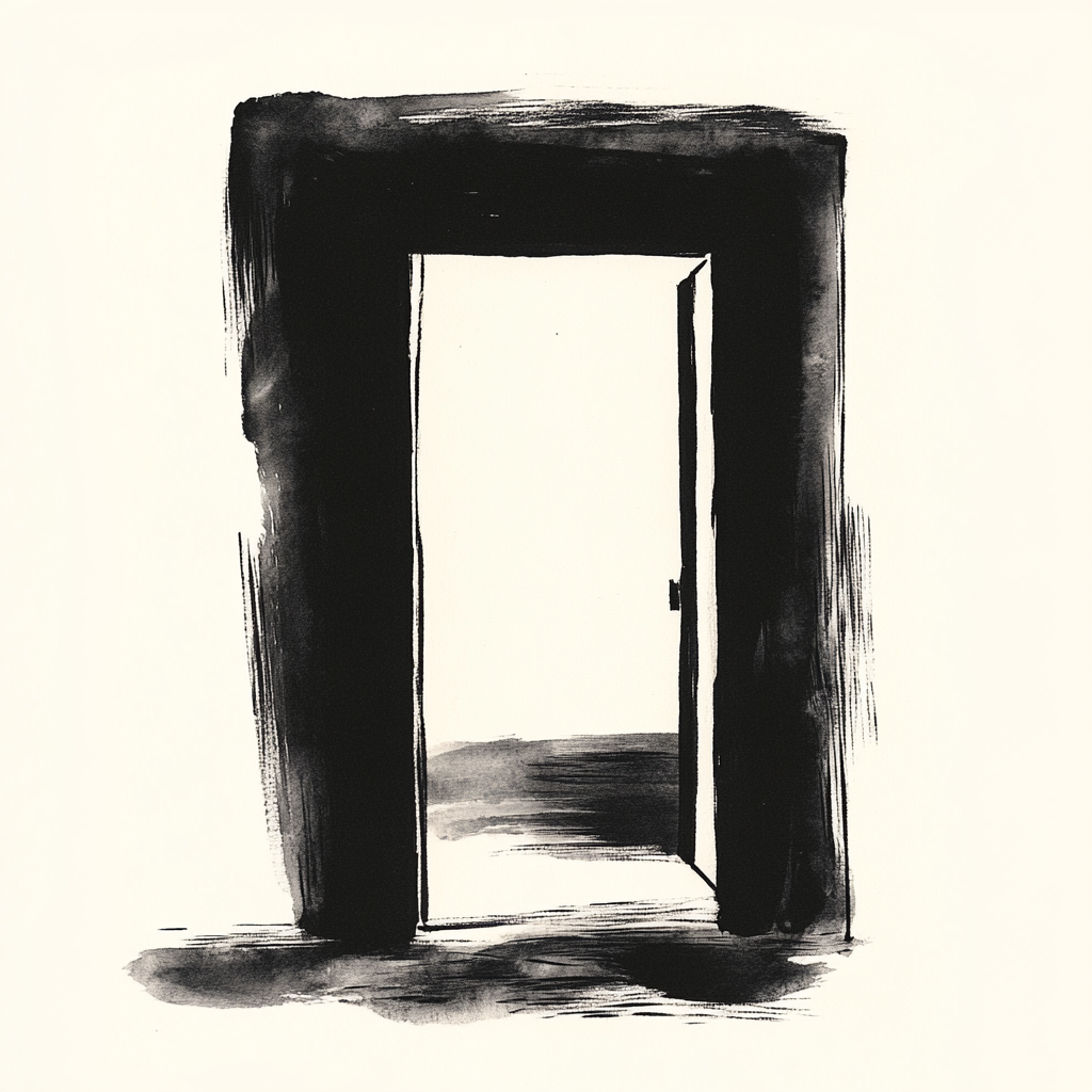 A Symbolic Door: Minimalist Invitation and Transition