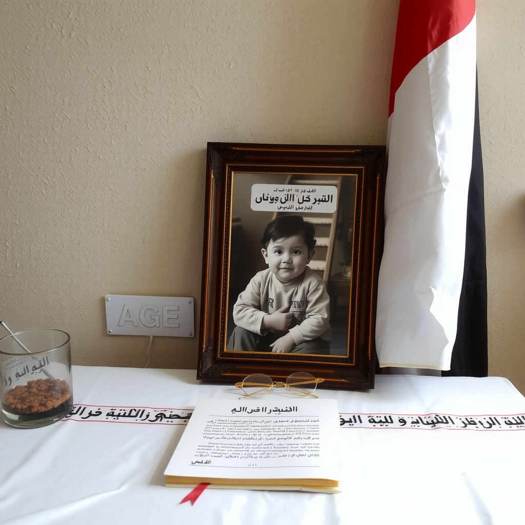 A Table, Picture, Palestinian Flag, Age, Childhood, Martyrdom