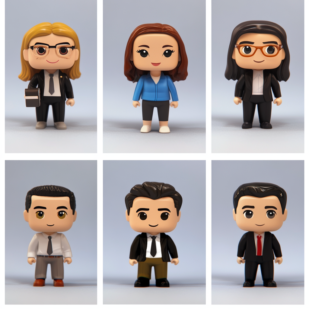 A Team of Office Workers as Funko Pops