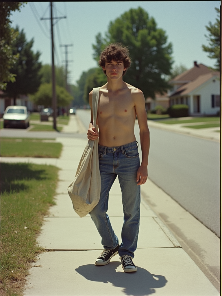 A Teen Newspaper Boy in 1980s Suburb