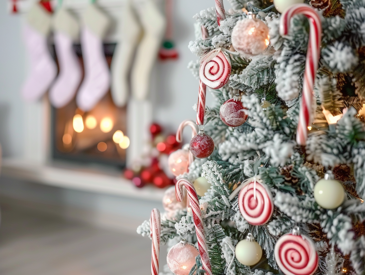 A Traditional Polish Christmas Tree in Cozy Room