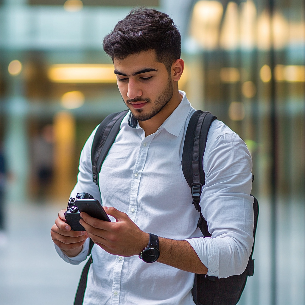 A Trendy Content Creator Filming in Co-Working Space