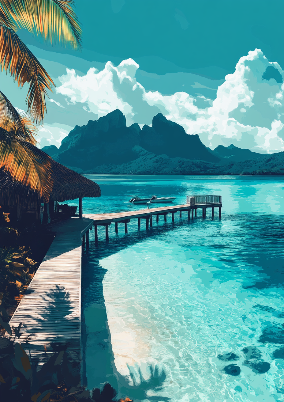 A Tropical Paradise: Bora Bora Island View