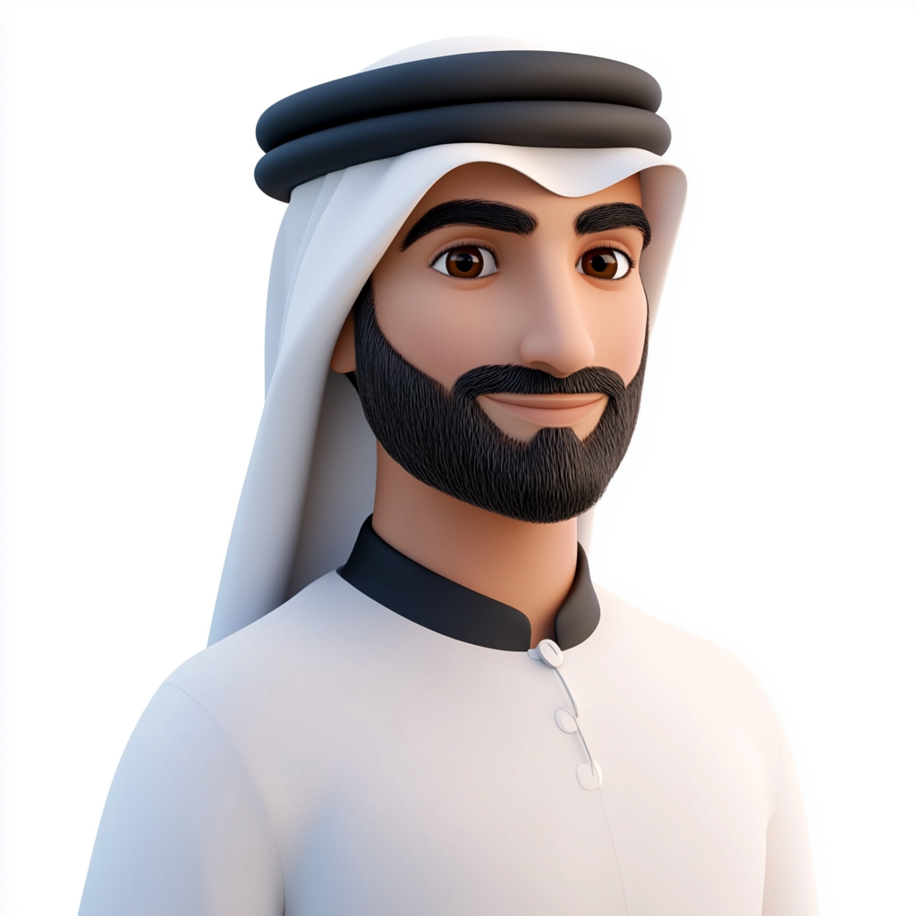 A UAE man in traditional clothing