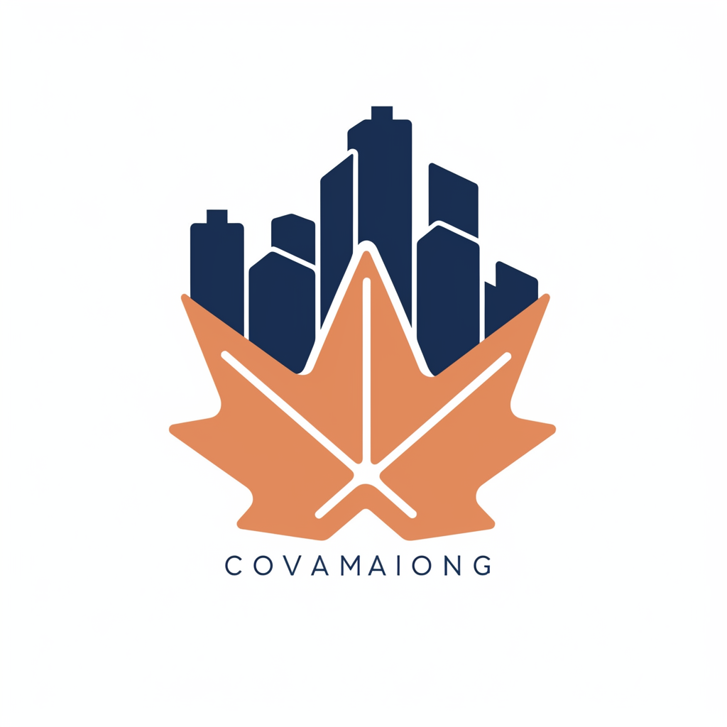 A Vancouver info website logo with Canadian elements