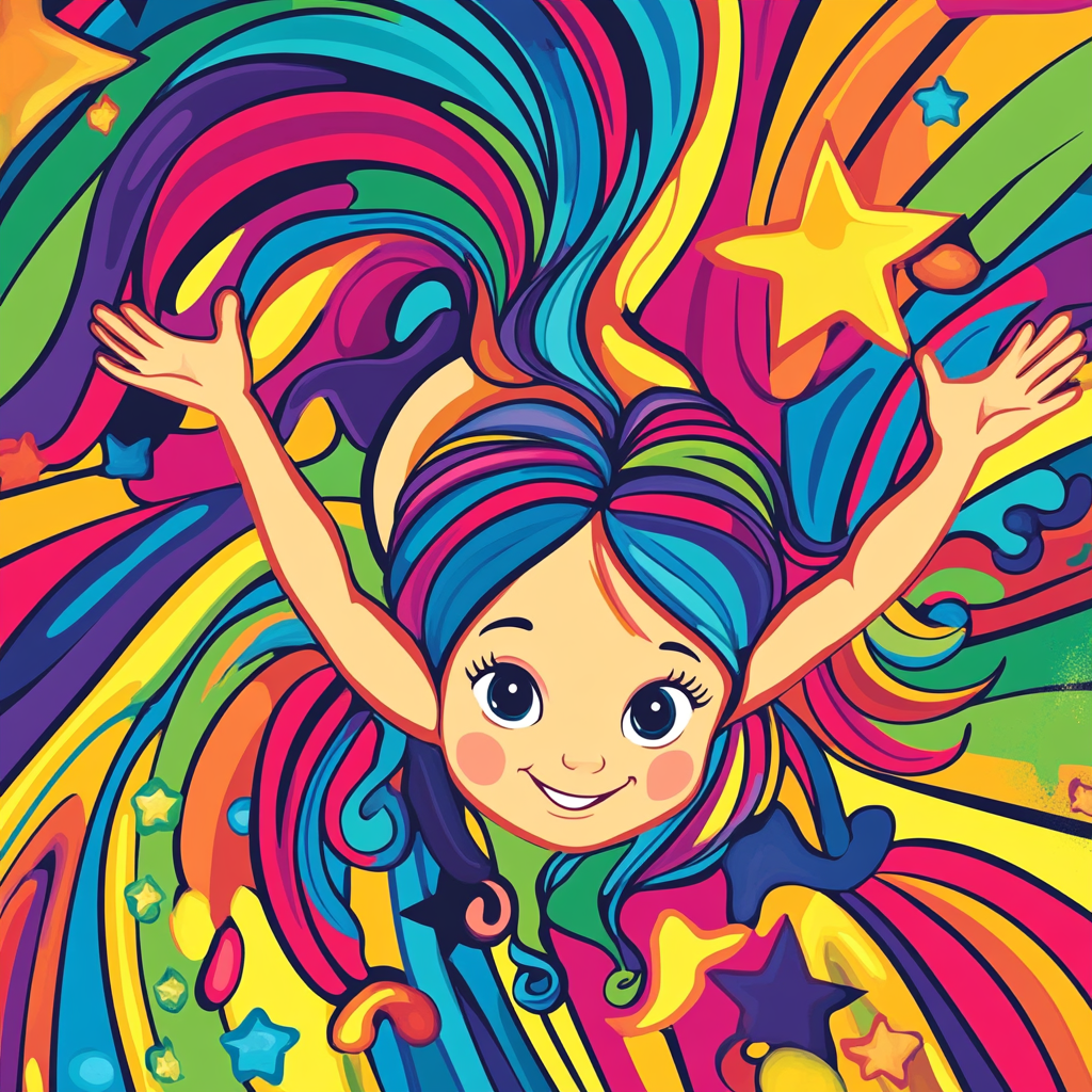 A Vibrant Cartoonish Gymnastics Coloring Book Cover