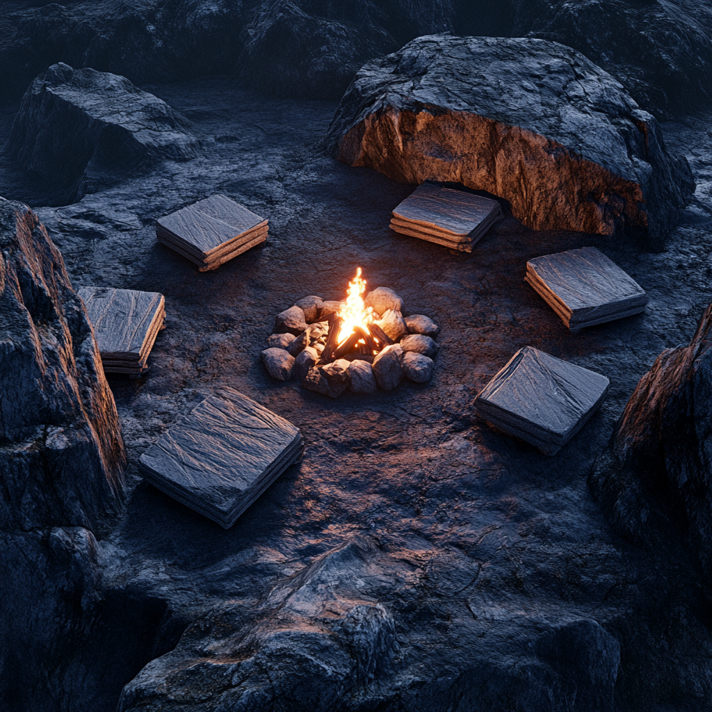 A Warm Campfire on Top of a Mountain