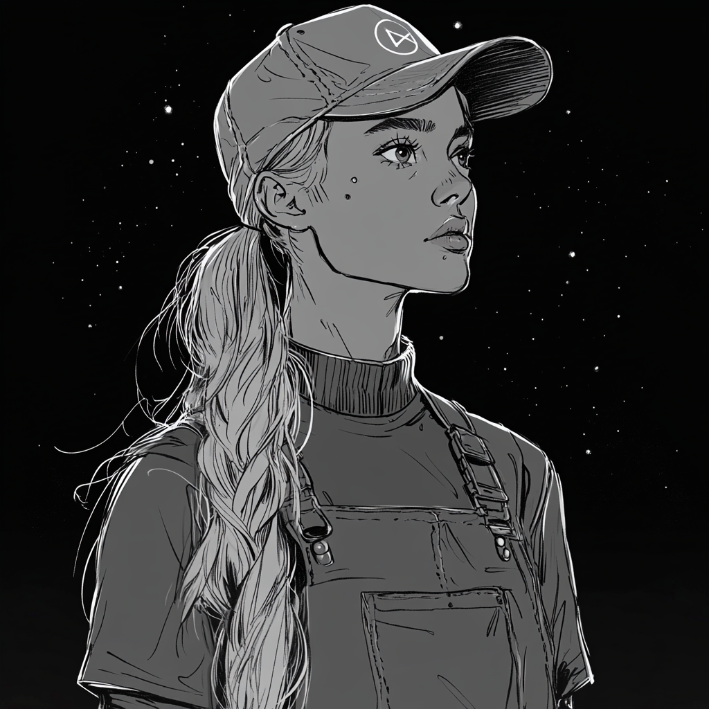 A Young Woman in Sci-Fi Attire