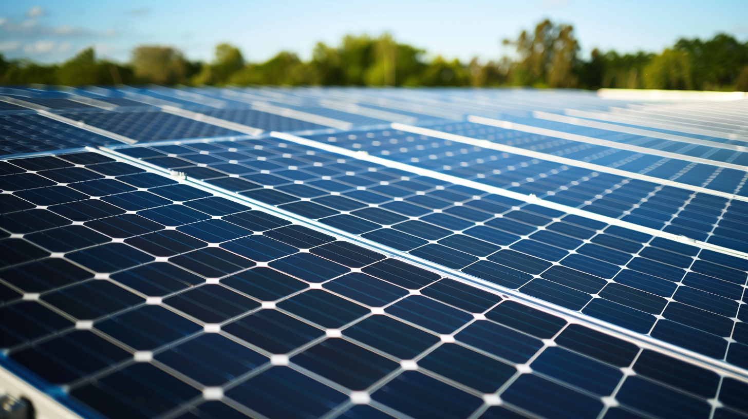 A beautiful commercial photo of solar panels.