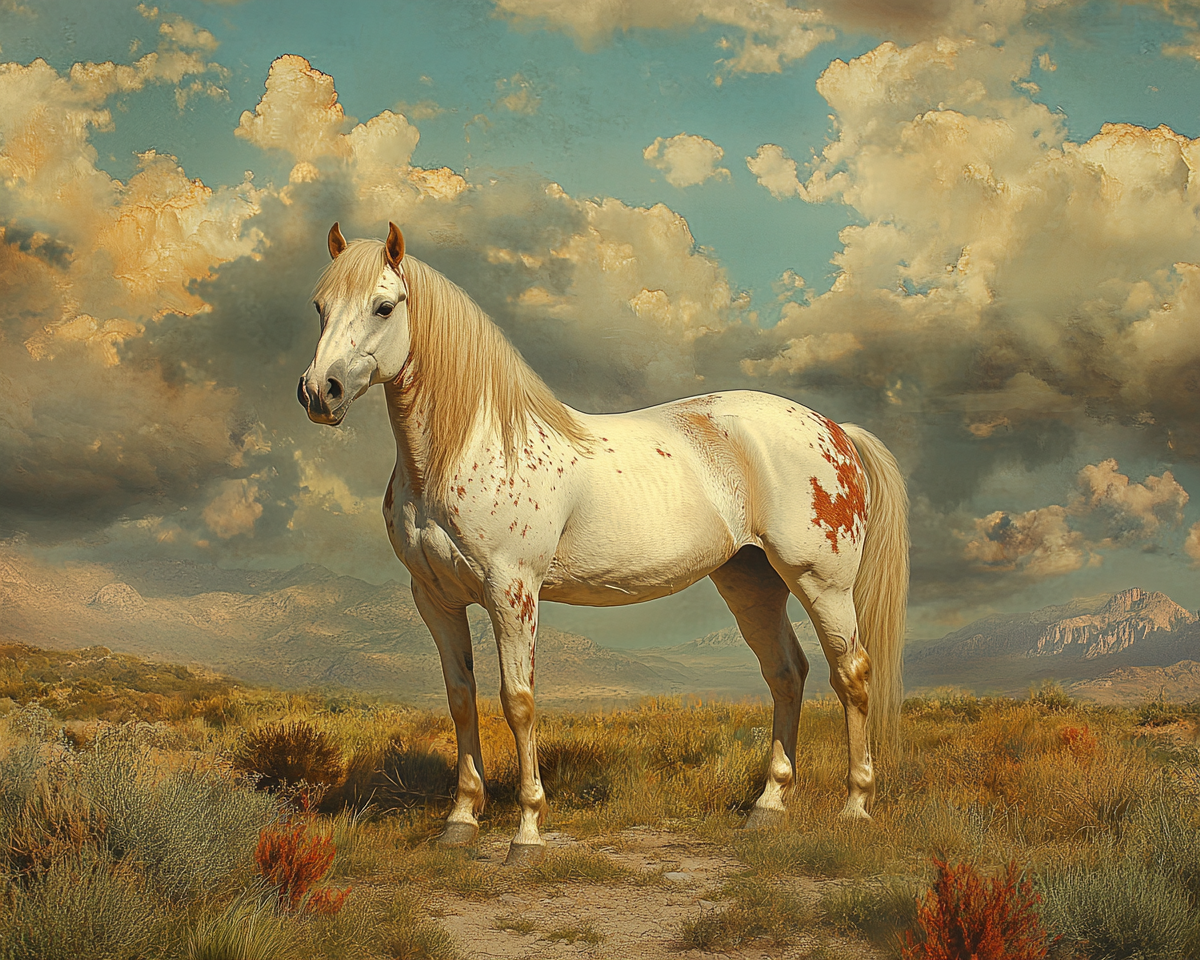 A beautiful horse in romantic movie-inspired photography.