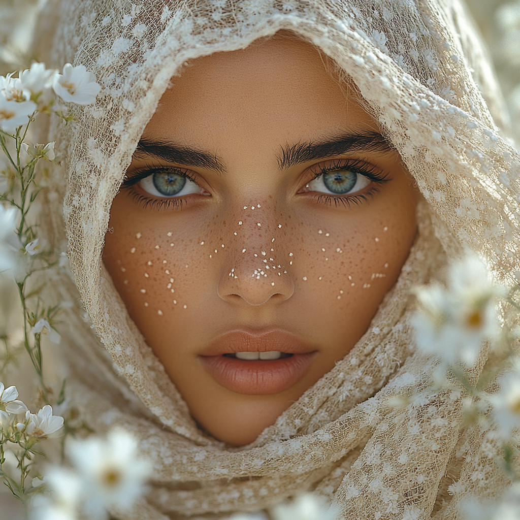 A beautiful portrait of an Arab woman.