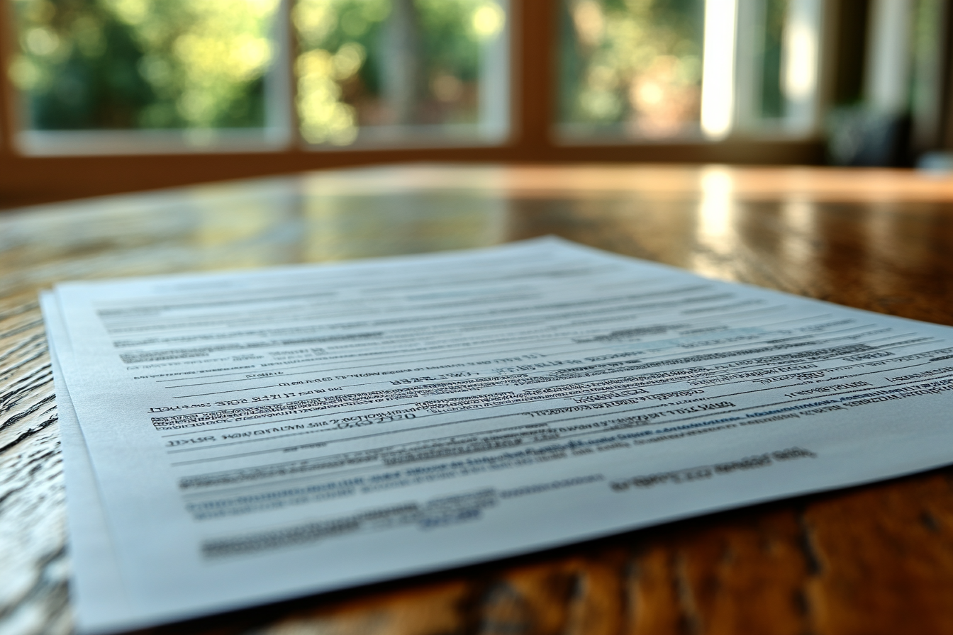 A close-up of a salary slip on table