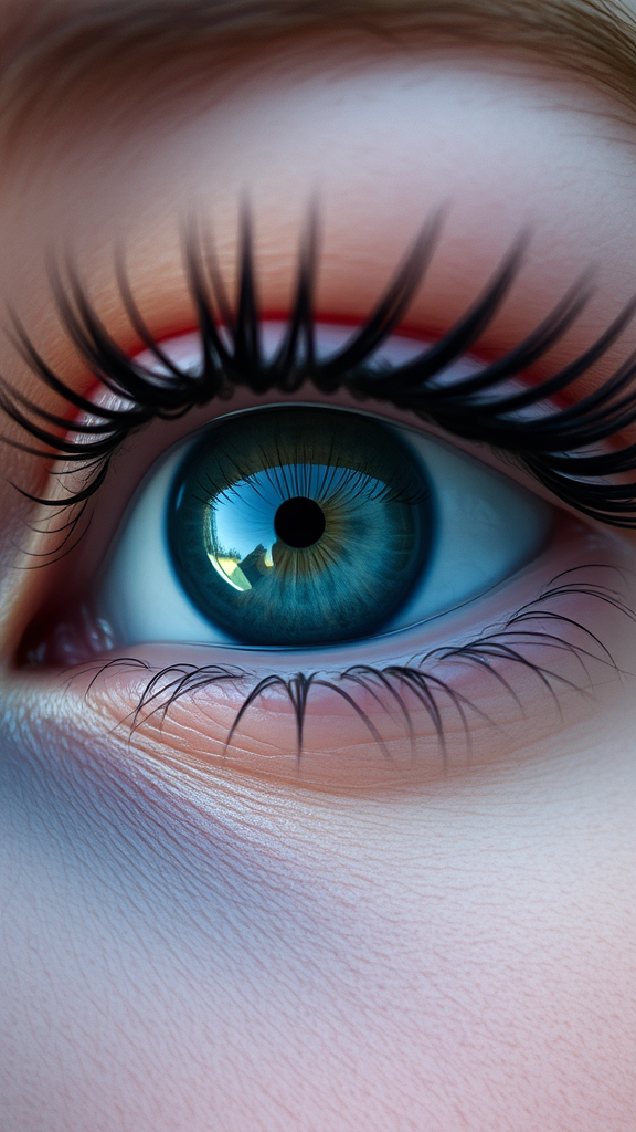 A close-up of space in the eye.