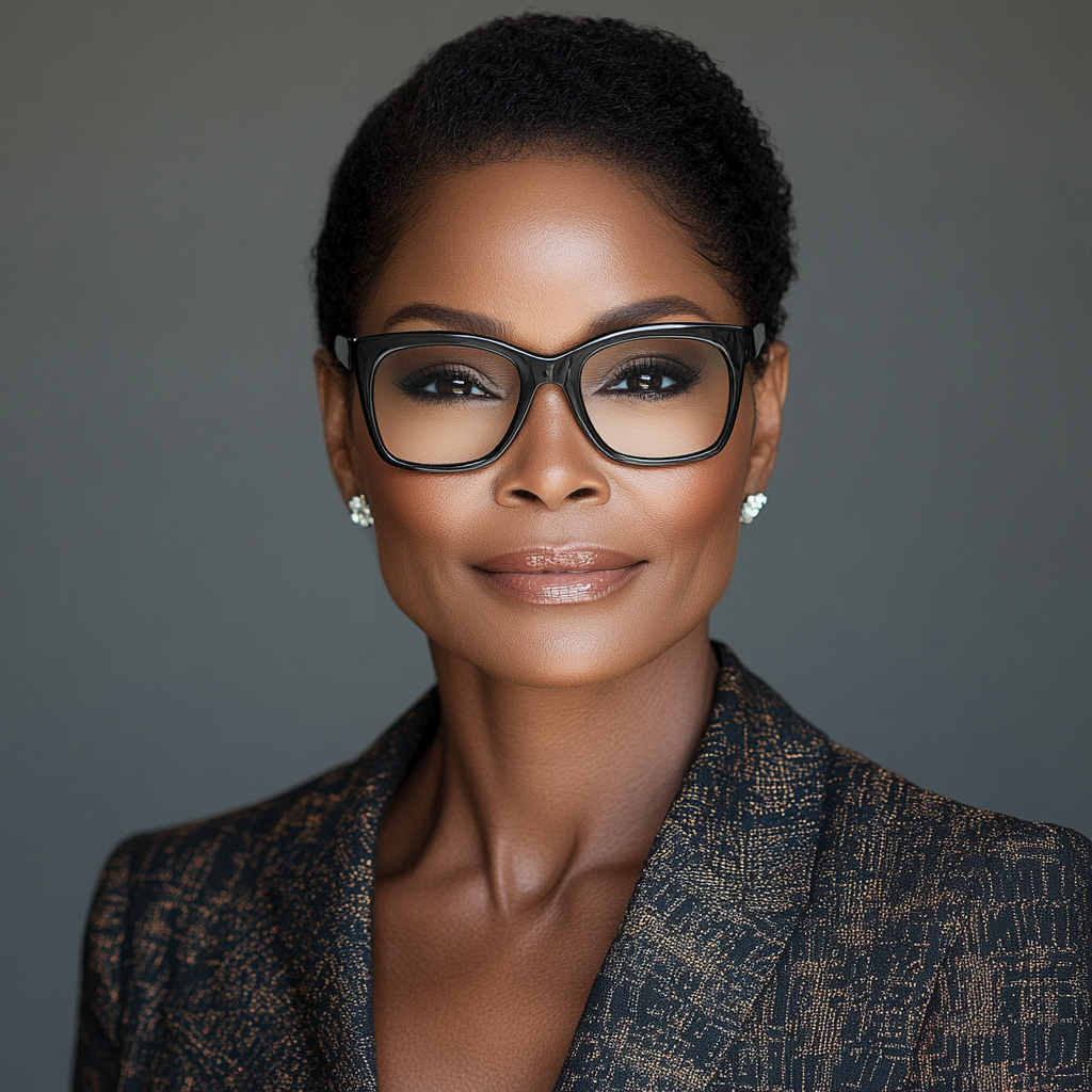 A corporate headshot of confident Black woman professional