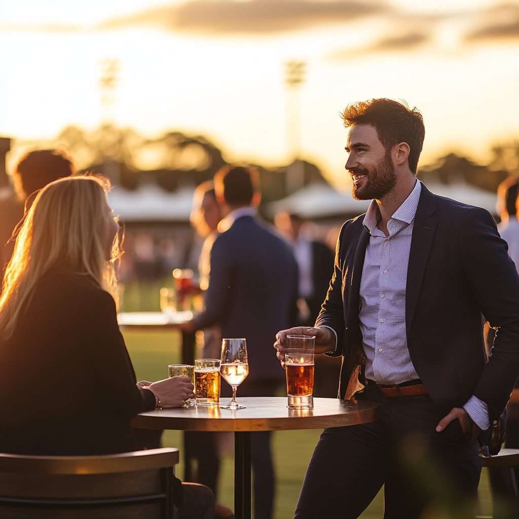 A cozy evening at outdoor bar in Brisbane.