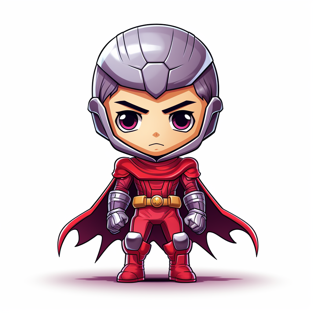 A cute chibi boy Magneto from X-men.