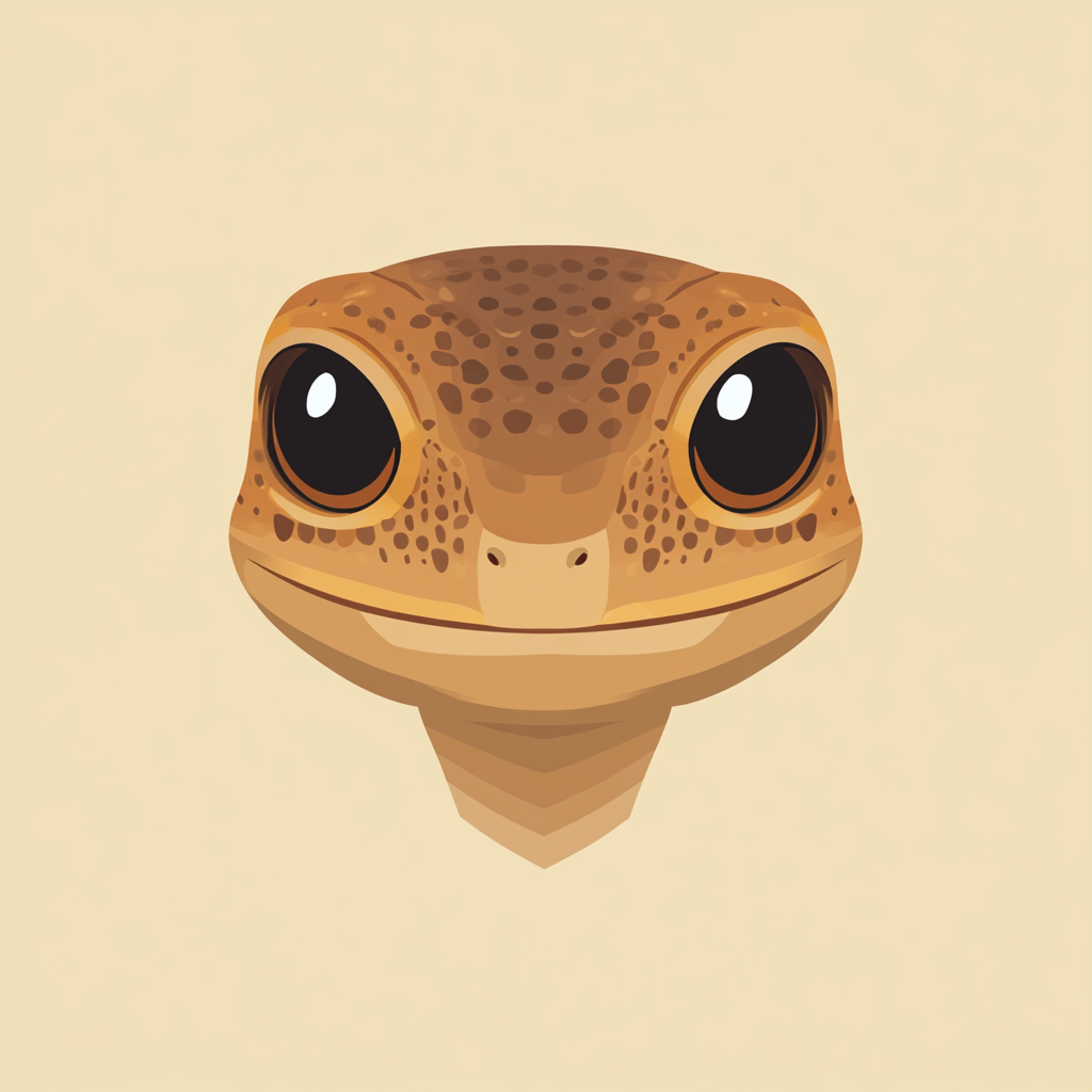 A cute lizard emoji in square shape.