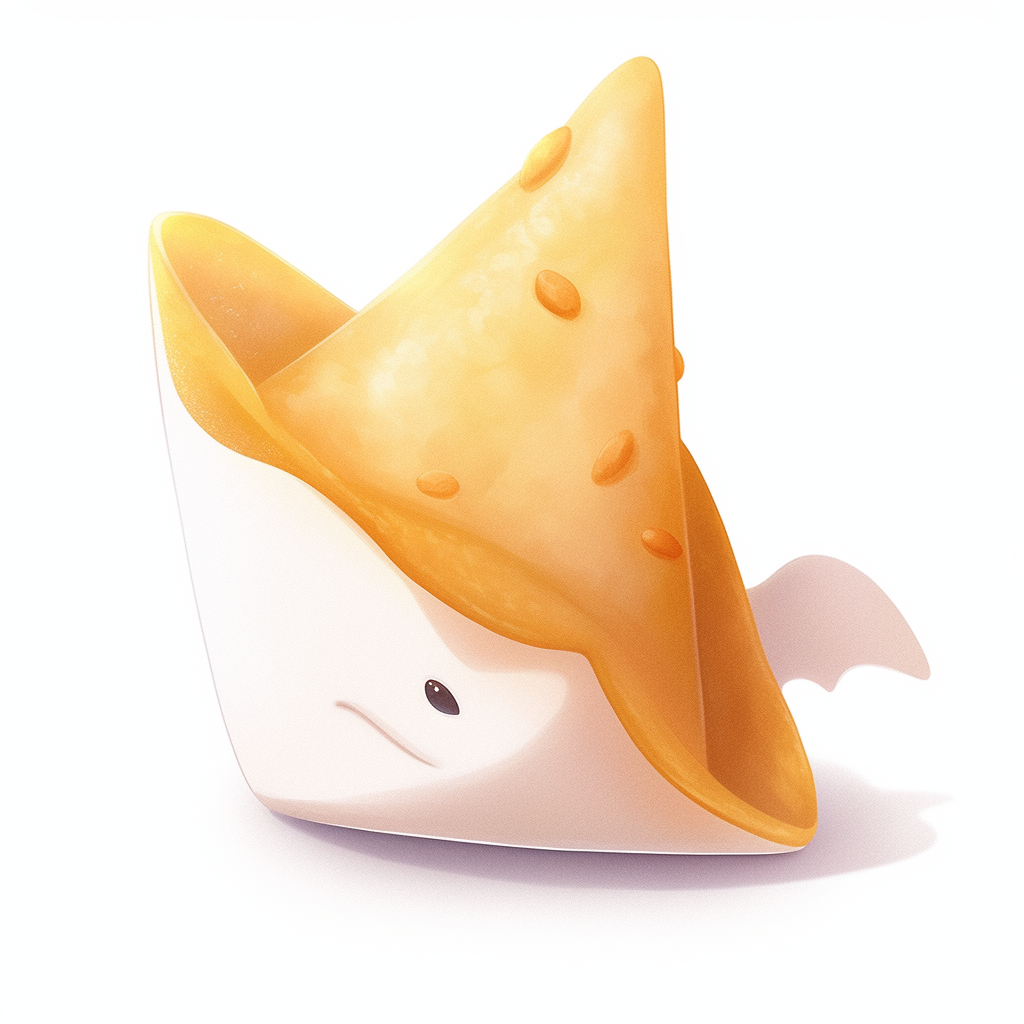 A cute miniature shark fin in 3D