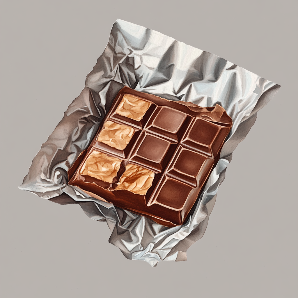 A detailed chocolate clipart in watercolor