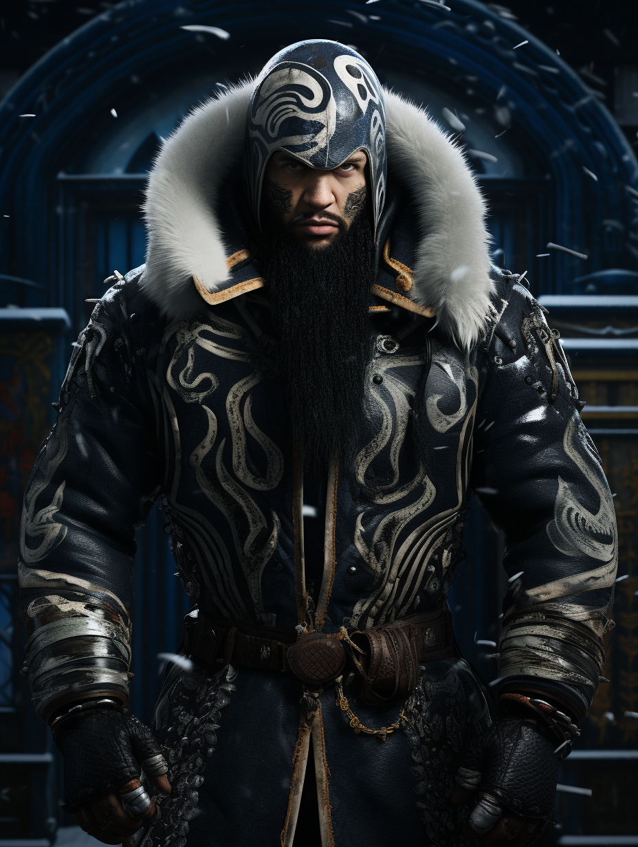 A detailed picture of Venom in Kazakh attire.