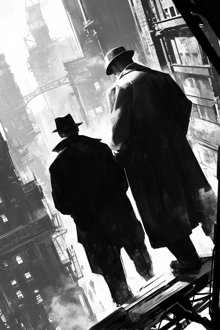 A detective and boy in noir New York