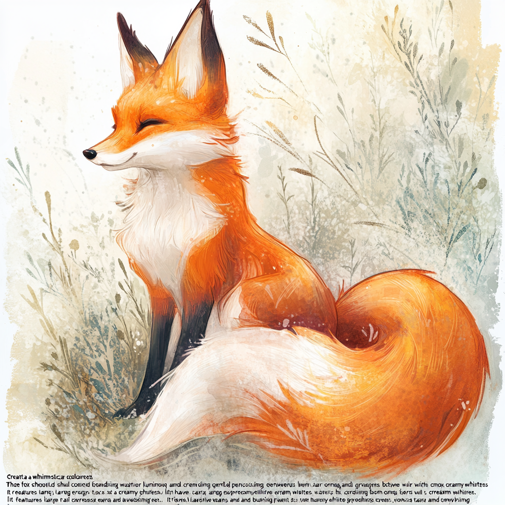 A dreamlike, ethereal fox exploring a misty forest.