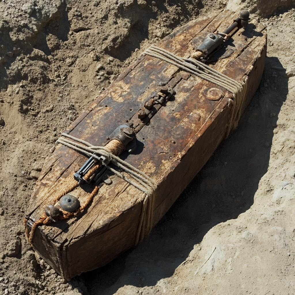 A fancy coffin with escape device for dead