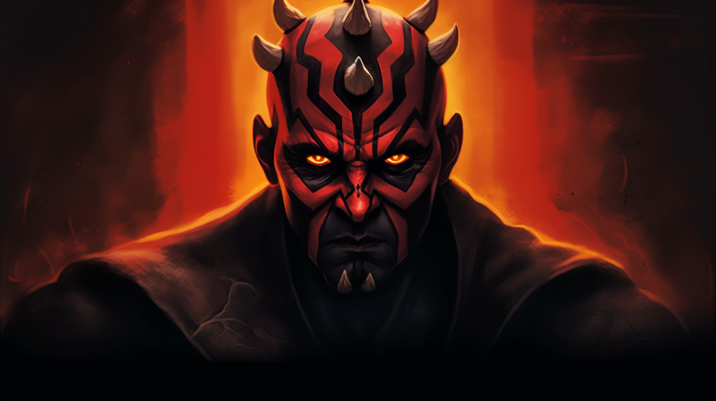 A fierce Sith Lord Darth Maul portrait