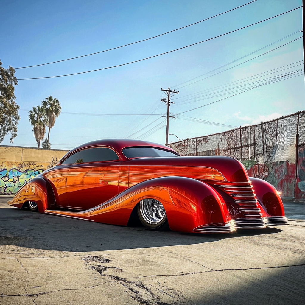 A futuristic low rider car from East LA.