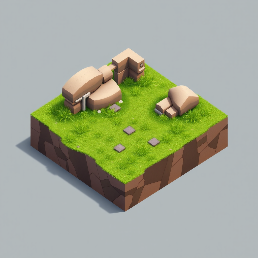 A grassy isometric tilemap asset.