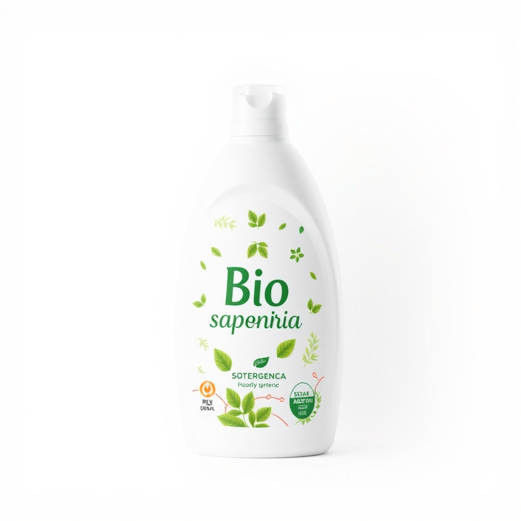 A label for Bio Saponaria detergent.