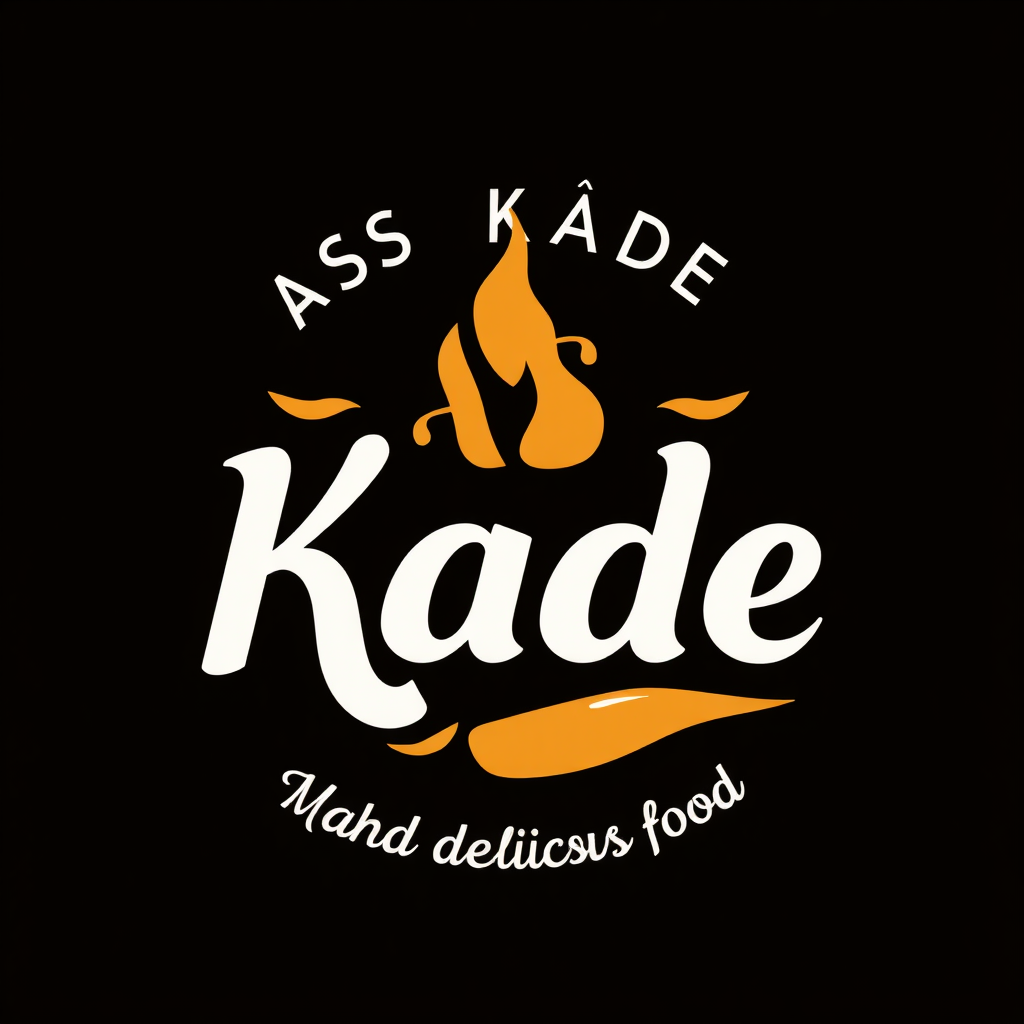 A logo for AS KADE food: Mahd delicious.