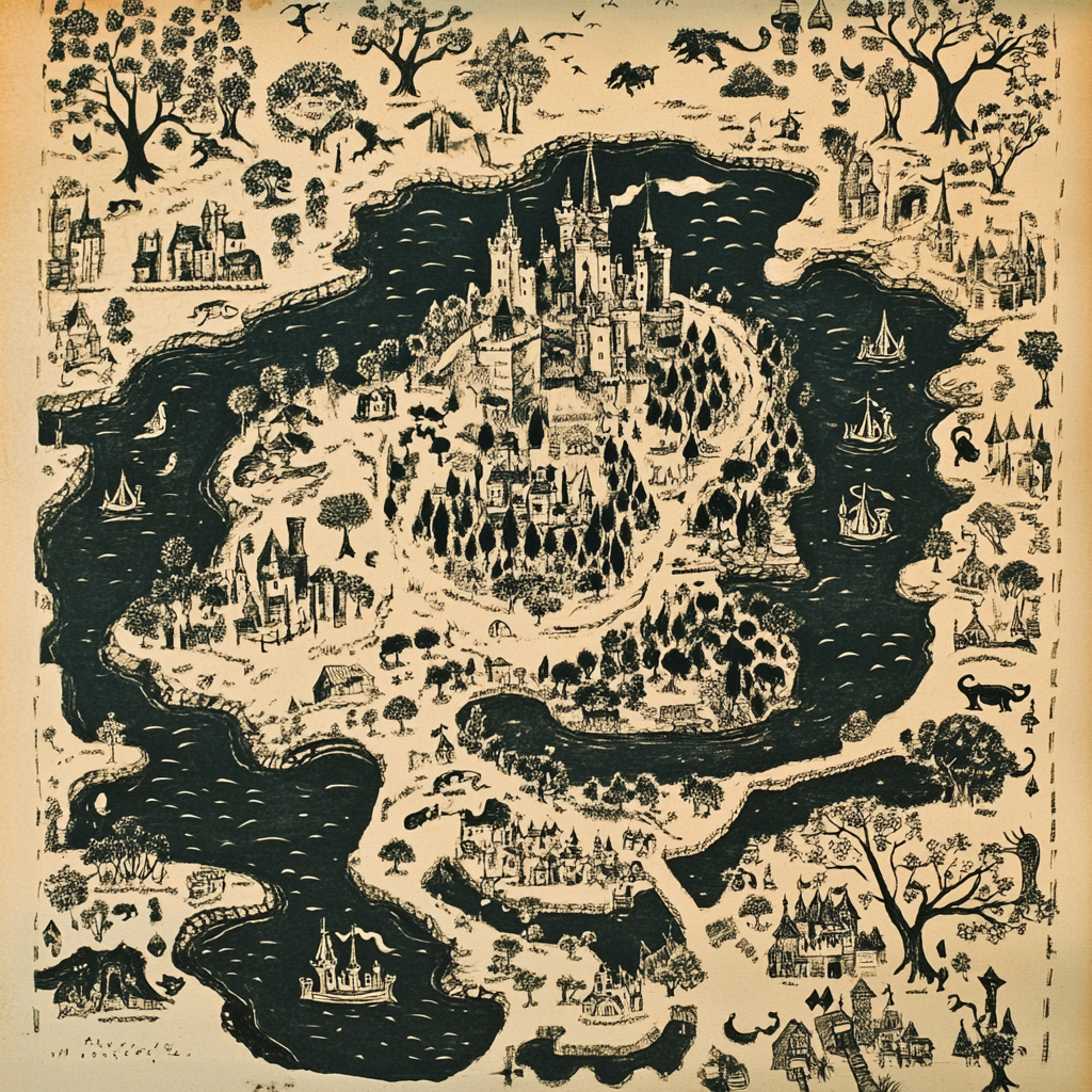 A magical map designed by a 12-year-old artist.