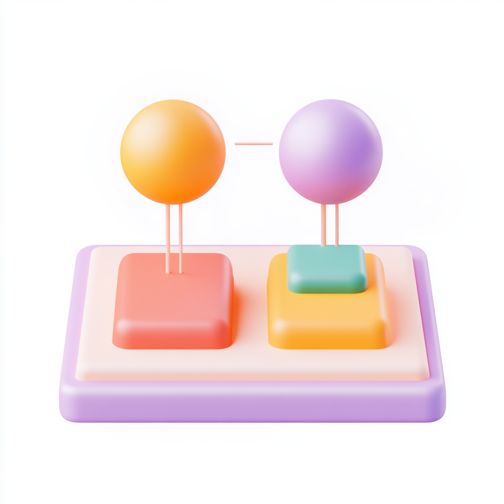 A modern 3D icon for evaluation websites.