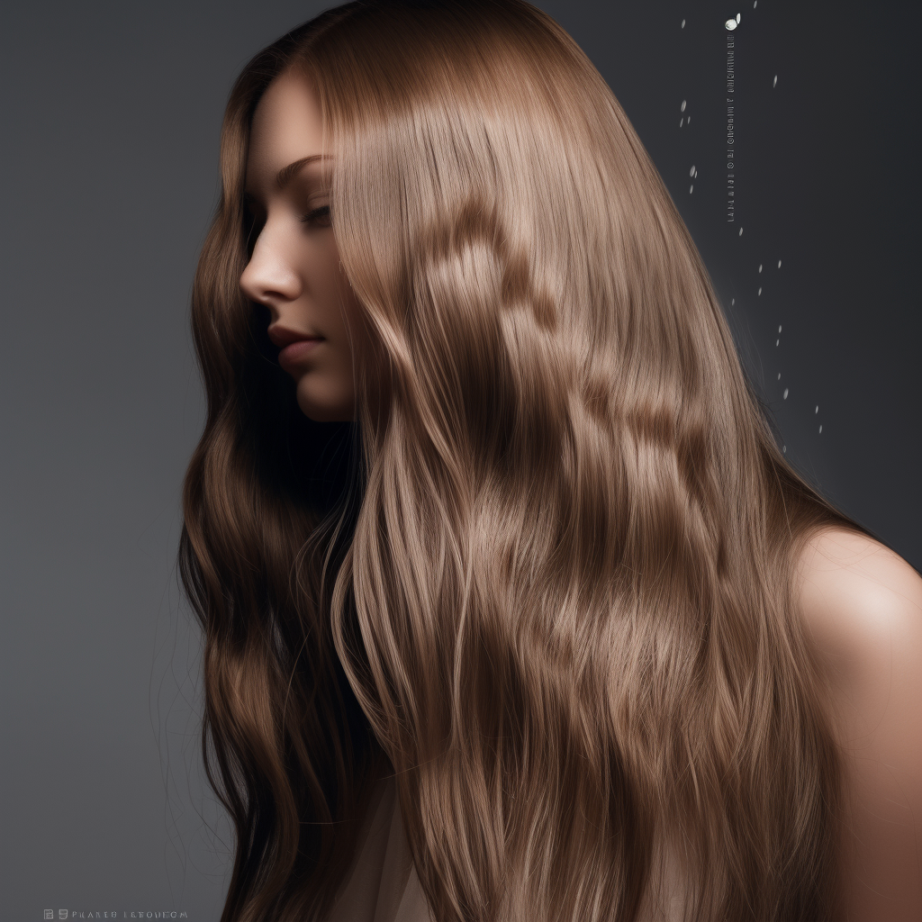 A peaceful scalp with long hair strands.