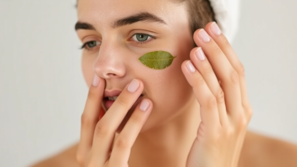 A person using fruits for natural skin care.