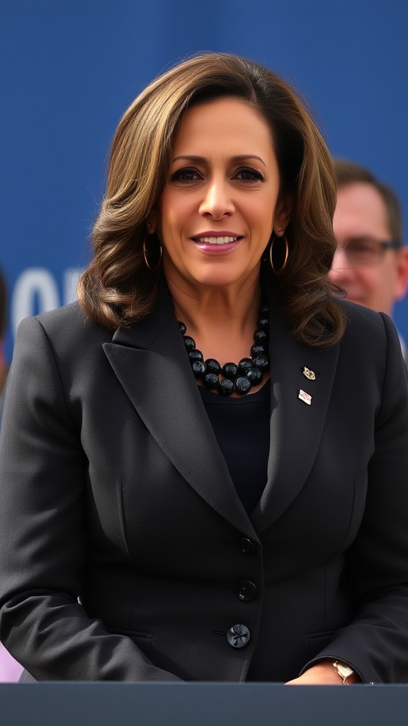 A picture of Kamala Harris, the Vice President.