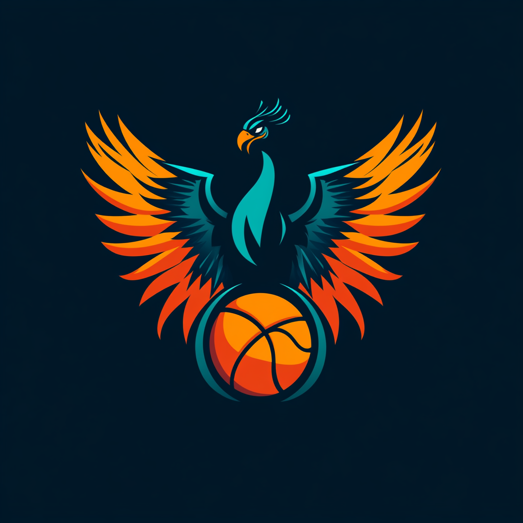 A powerful eagle-inspired basketball team logo design