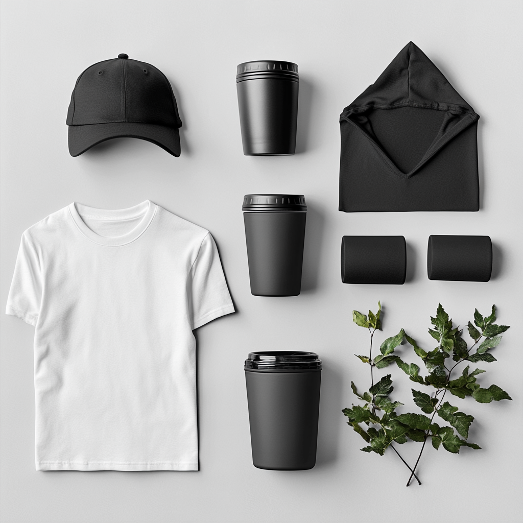 A professional bundle of blank apparel