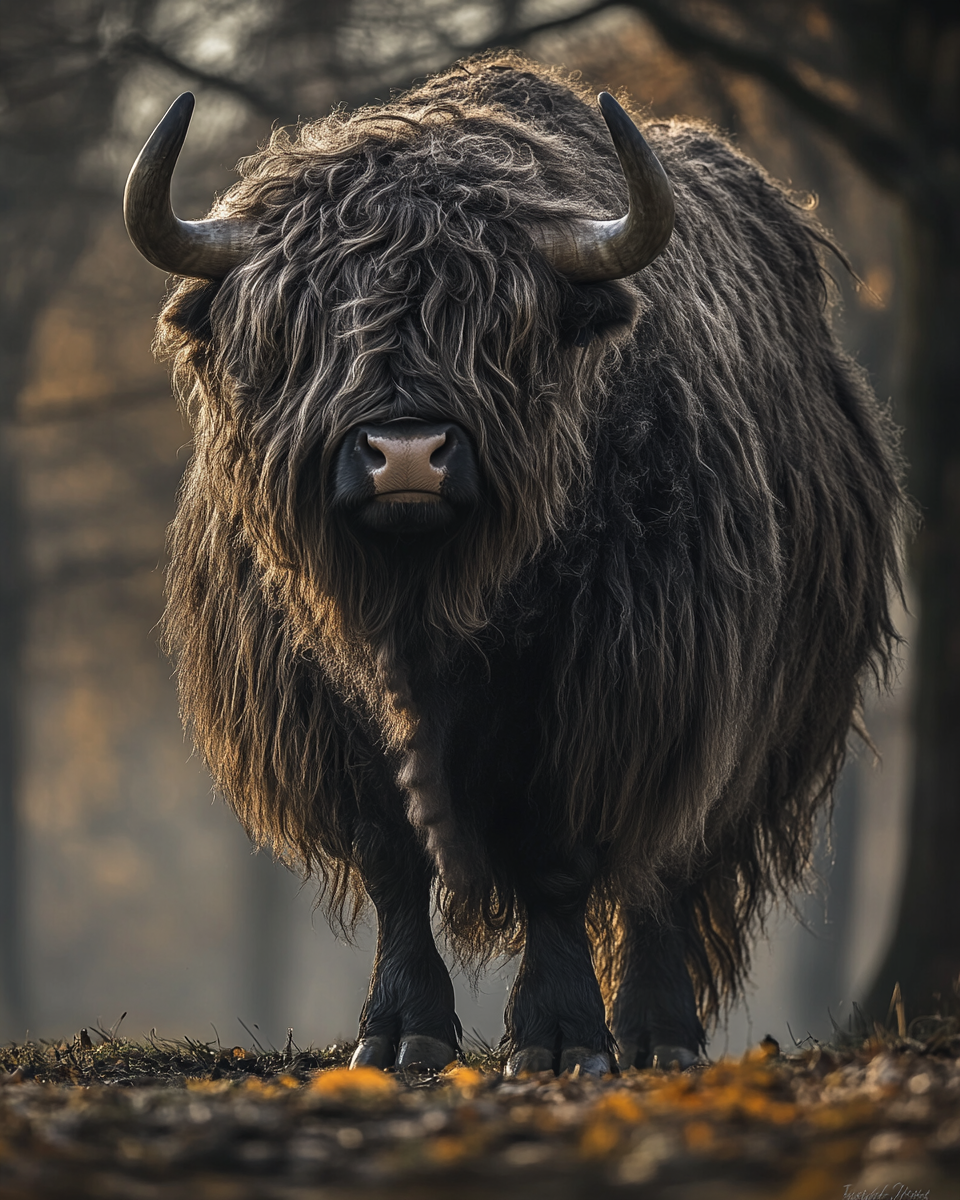 A proud bull showing intricate details and beautiful light.