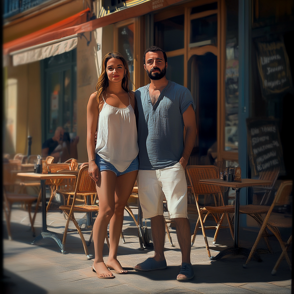 A real picture of a married couple in France.