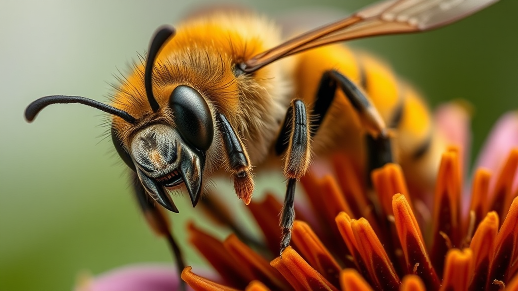 A scary bee with sharp stinger.