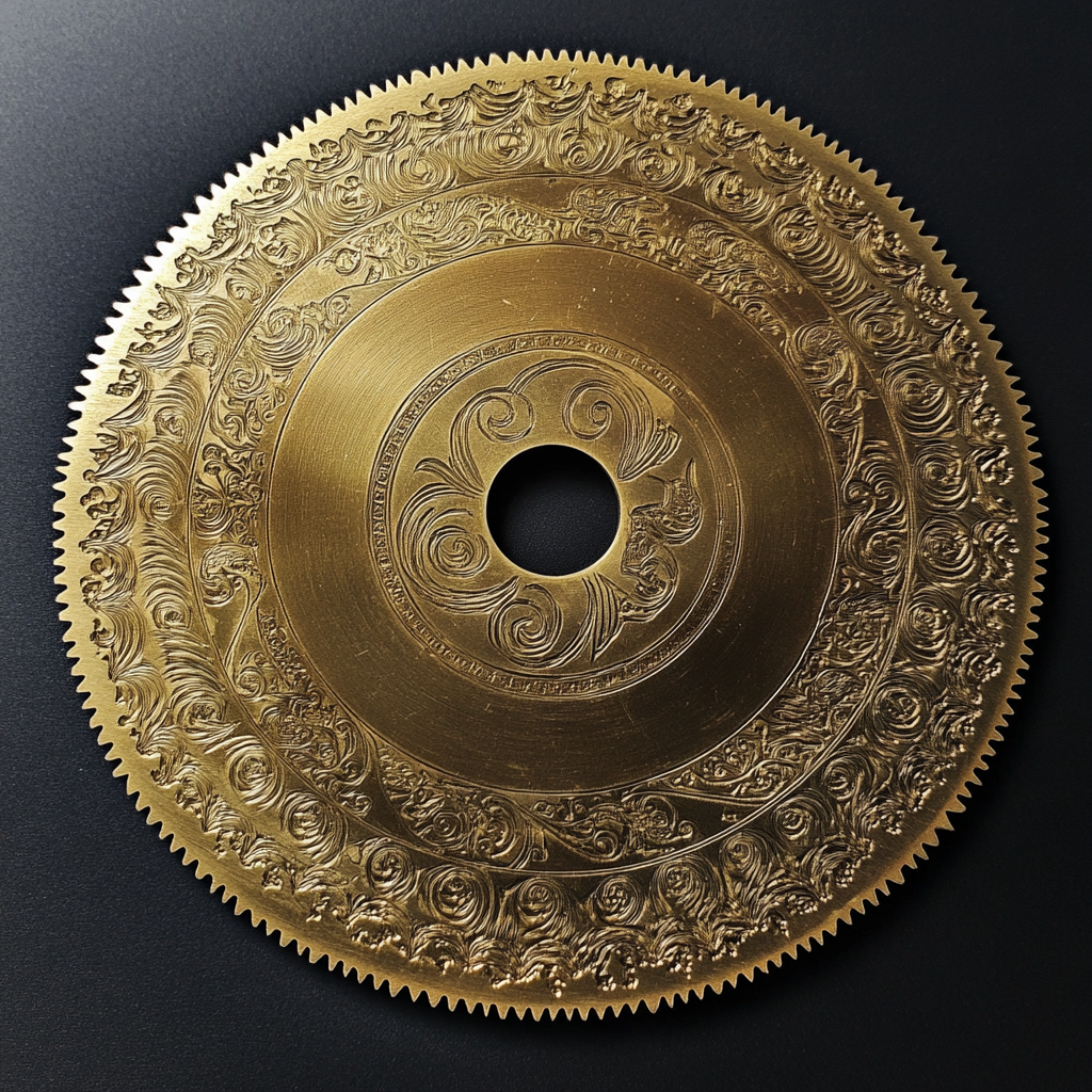 A shiny brass disk with magical symbols