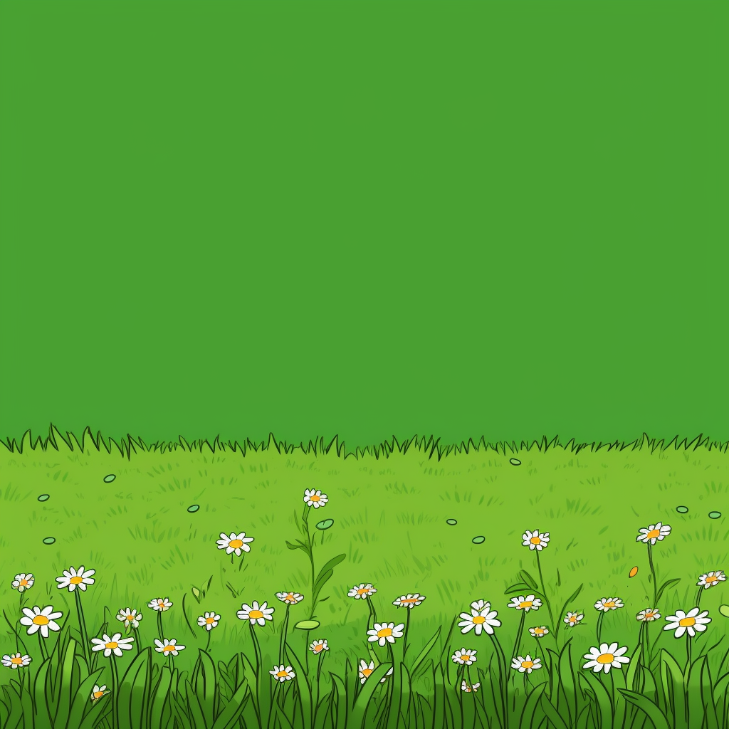 A simple, cheerful 2D game background with grass