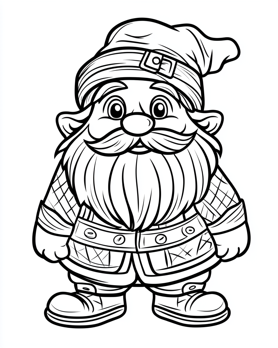 A simple leprechaun coloring page for children