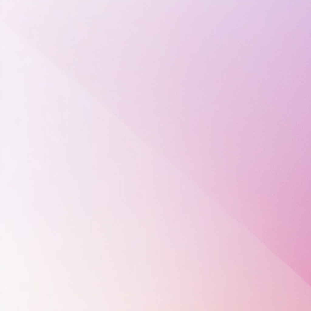 A soothing, pale pink to lavender gradient background.