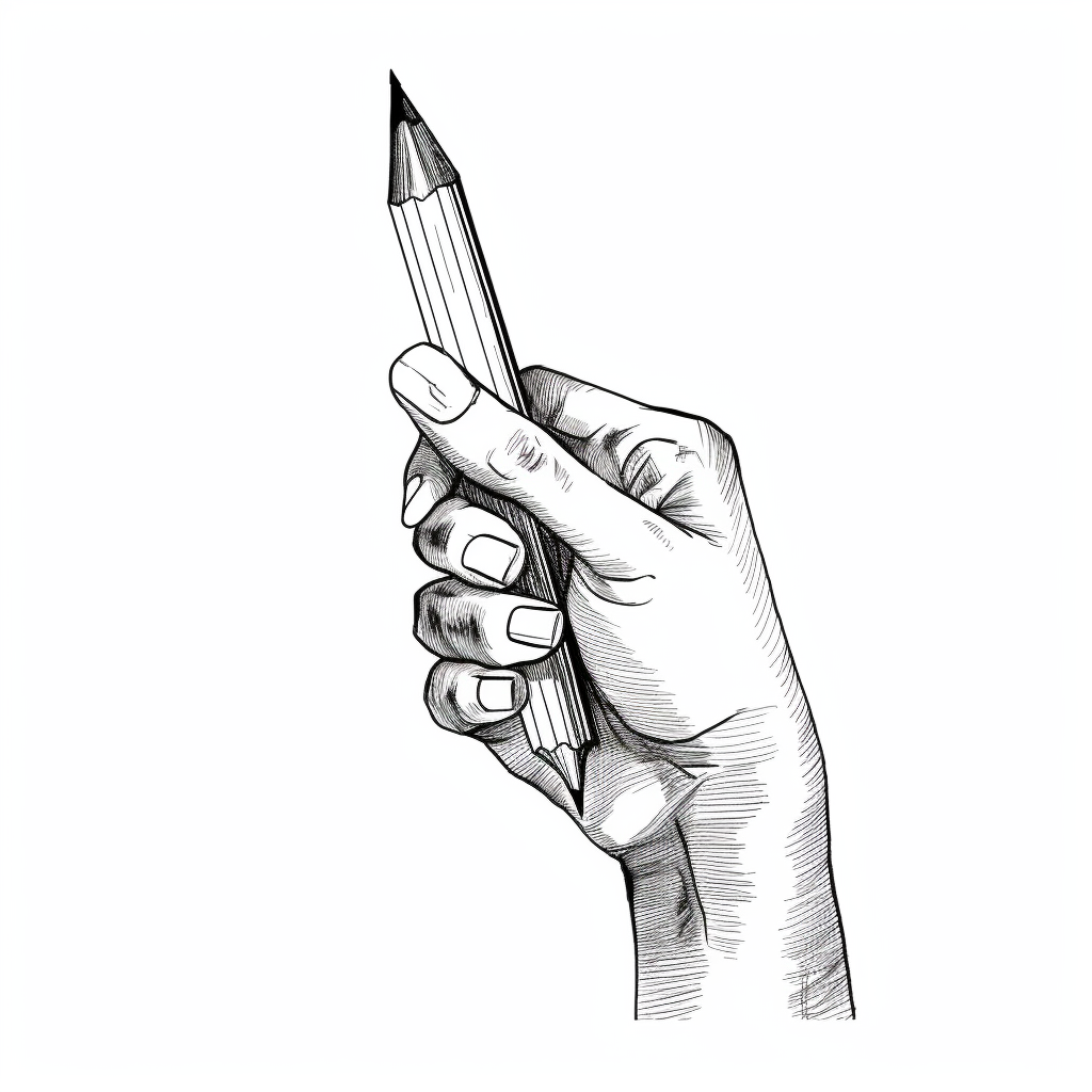 A vintage style black and white hand drawing.