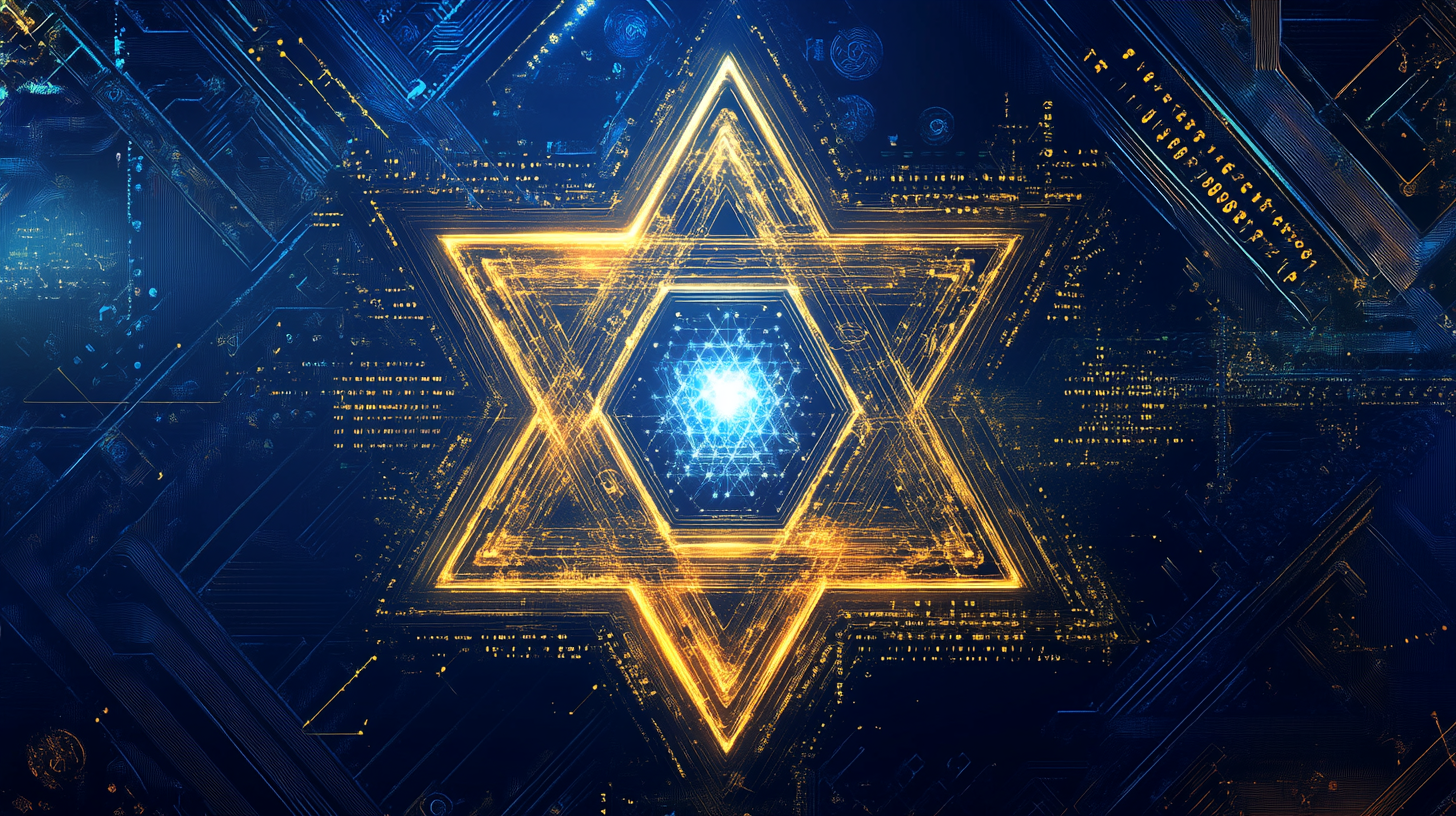 AI Star of David Poster: Jewish Tradition Meets Technology