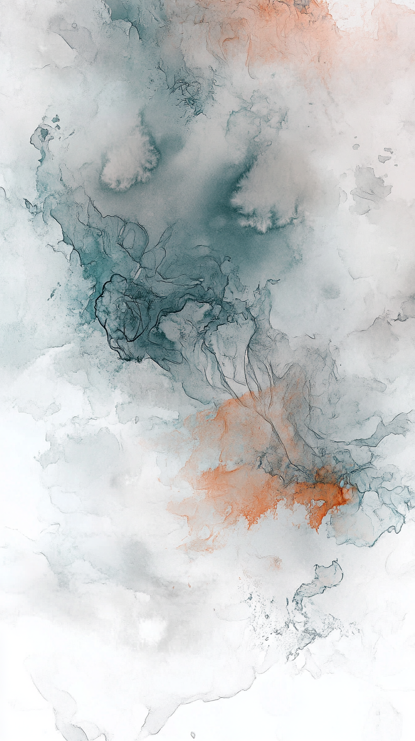 Abstract Watercolor Print with Serene Delicate Tones